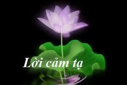 Lời cảm ơn