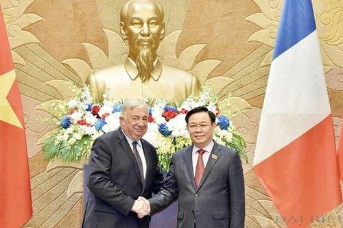 Chủ tịch Quốc hội Vương Đình Huệ đón, hội đàm với Chủ tịch Thượng viện Pháp