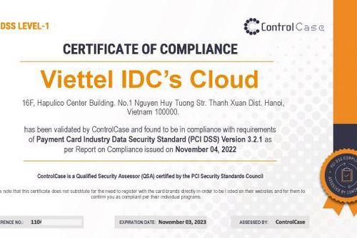 Viettel IDC tiếp tục đạt chứng chỉ khắt khe về bảo mật PCI DSS