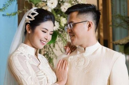 Hình ảnh đầu tiên ở lễ cưới Hoa hậu Ngọc Hân