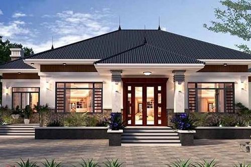 Nhà mái Nhật 3 phòng ngủ có không gian sống sang như biệt thự