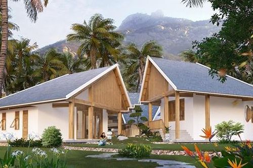 Nhà vườn mô phỏng bông hoa sen, nhường mảng xanh cho đất, nắng và gió