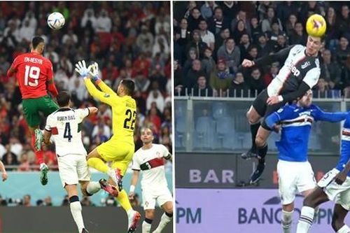 Đã xác định độ cao cú bật nhảy đánh đầu của cầu thủ En-Nesyri (Morocco): Vượt qua Ronaldo?