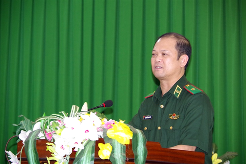 Thiếu tướng Nguyễn Anh Tuấn dự, chỉ đạo hội nghị công tác cán bộ tại BĐBP Ninh Thuận