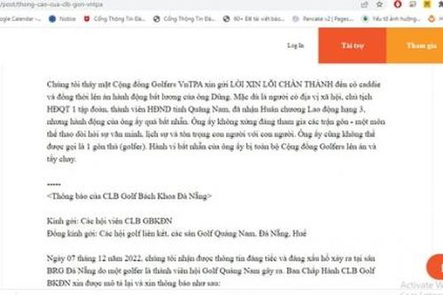 Chủ tịch Tập đoàn Đất Quảng bị tố dùng gậy golf hành hung nữ Caddie