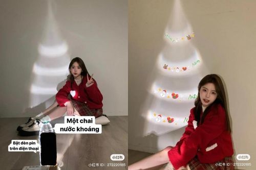 Một chai nước, Gen Z không thiếu ảnh sống ảo Giáng Sinh 'cực chill'