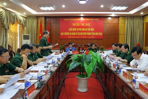 Hội nghị kiểm điểm Ban Thường vụ Đảng ủy BĐBP Bình Phước năm 2022