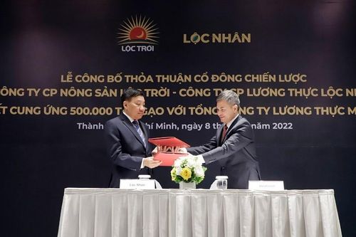 Lộc Trời và Lộc Nhân hợp tác 'đường dài' cung ứng 500.000 tấn gạo trong năm 2023 cho Vinafood 1