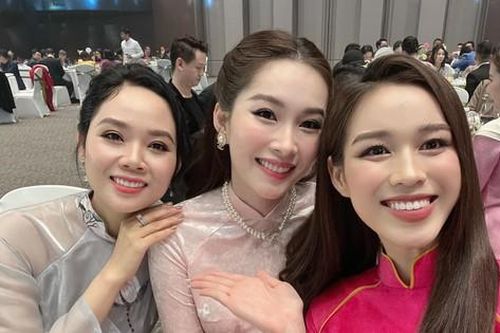 Khoảnh khắc Hoa hậu Mai Phương, Đặng Thu Thảo, Đỗ Thị Hà chung khung hình