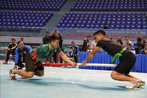 Đại hội Thể thao toàn quốc 2022: Đoàn Thái Nguyên dẫn đầu môn Đẩy gậy
