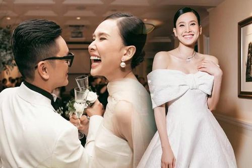 Dương Mỹ Linh đẹp tinh khôi với hai chiếc váy cưới thiết kế riêng tại Việt Nam