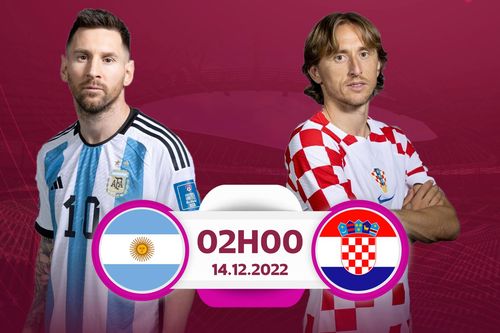 Lịch thi đấu World Cup 2022 hôm nay 13/12: Argentina vs Croatia