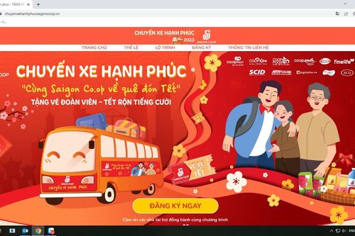 Saigon Co.op tổ chức chuyến xe 0 đồng đưa người lao động về quê ăn Tết