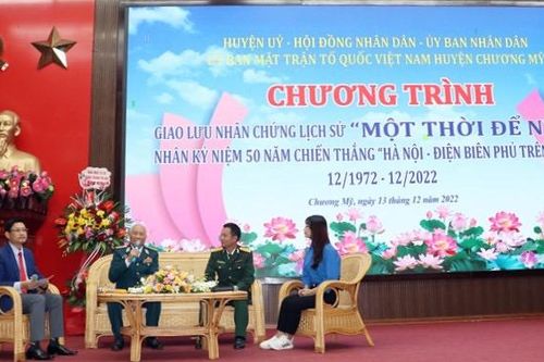 Chương Mỹ giao lưu nhân chứng lịch sử 'Một thời để nhớ'