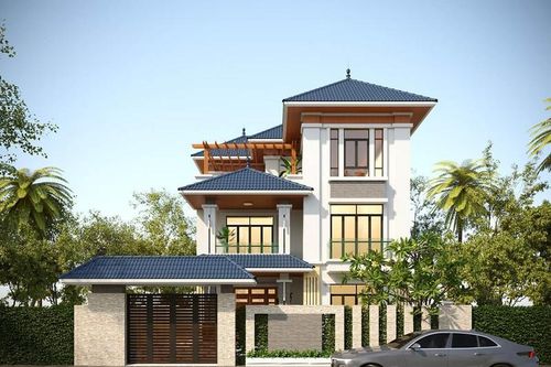 Mẫu biệt thự 3 tầng mái Thái hiện đại khiến nhiều người mê mẩn