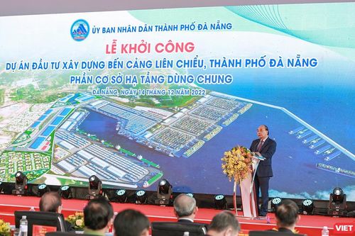 Chủ tịch nước Nguyễn Xuân Phúc dự lễ khởi công xây dựng dự án bến cảng Liên Chiểu (Đà Nẵng)