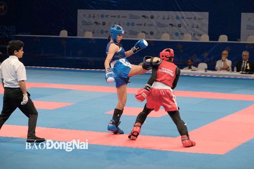 Võ sĩ Đồng Nai Hoàng Thị Thu Giang vào bán kết Giải vô địch Kickboxing châu Á năm 2022