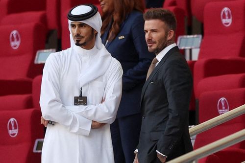 Beckham có hình nhưng mất tiếng ở Qatar