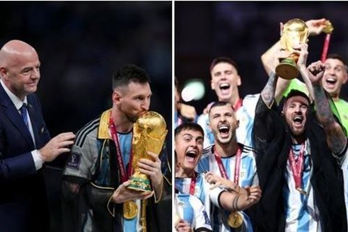 Ý nghĩa chiếc áo choàng Lionel Messi được mặc khi nâng cúp vô địch World Cup 2022