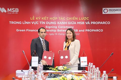 Proparco tài trợ 30 triệu USD cho MSB phát triển các dự án xanh