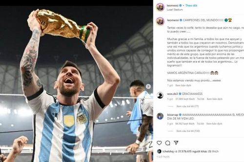 Messi nhắn gửi lời tâm can tới NHM sau khi vô địch World Cup 2022