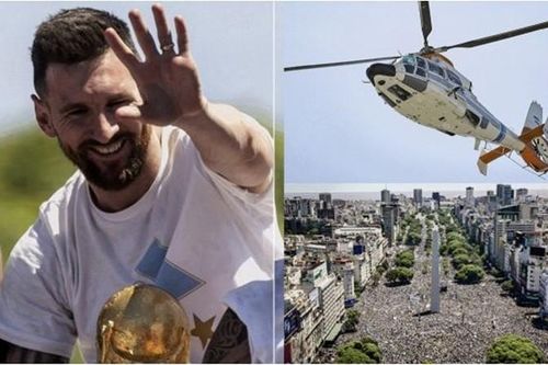 Messi 'tháo chạy' khỏi lễ ăn mừng… bằng trực thăng