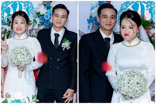 Nhận ảnh cưới, cô dâu 'méo mặt' vì biểu cảm của mình