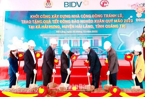 BIDV khởi công xây dựng 12 nhà cộng đồng cho người dân tránh lũ