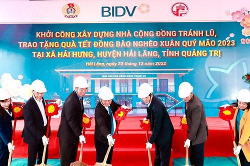 BIDV khởi công nhà cộng đồng tránh lũ và tặng quà tết đồng bào nghèo tại Quảng Trị