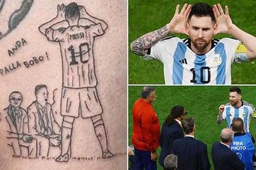 Người hâm mộ tuyển Argentina xếp hàng dài… xăm hình Messi