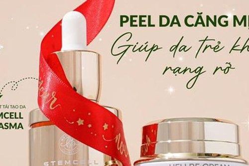 Bộ đôi hot hit Peel da Stemcell Melasma và kem phục hồi Heli B5 Cream Huyền Phi – Dưỡng da trắng hồng, mờ thâm nám