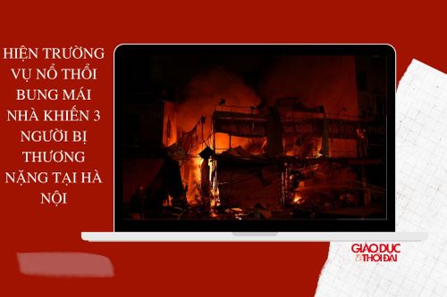 Nổ lớn thổi bung mái nhà, 3 người bị thương nặng tại Hà Nội