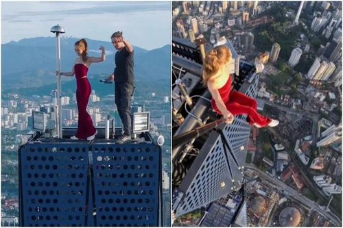 Malaysia điều tra cặp đôi leo lên nóc tòa nhà 118 tầng