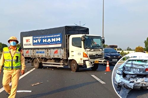 2 vụ tai nạn liên tiếp, cao tốc TP HCM - Trung Lương ùn tắc hơn 8 km