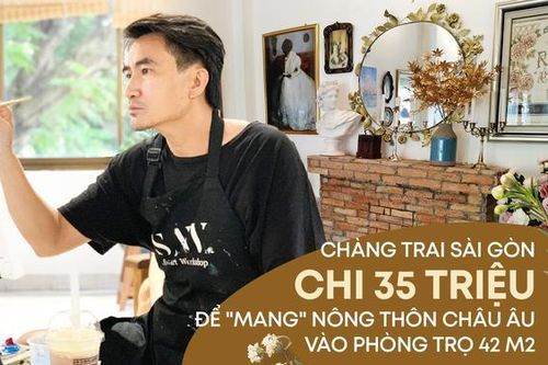 Chàng trai Sài Gòn đặt bồn tắm giữa nhà, xây lò sưởi gạch đỏ trong phòng trọ 42 m2