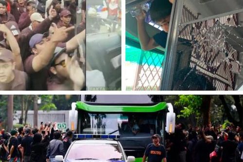 CĐV Indonesia nhục mạ, đập vỡ kính xe chở đội Thái Lan
