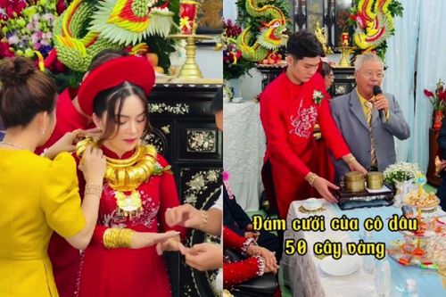 Cô dâu miền Tây 'còng lưng gánh' 50 cây vàng của hồi môn
