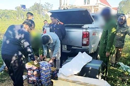 Tạm giam 2 đối tượng chở gần 700kg pháo nổ từ biên giới về Lâm Đồng