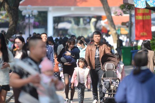 Vườn thú Hà Nội đông nghịt người trong ngày cuối nghỉ Tết Dương lịch