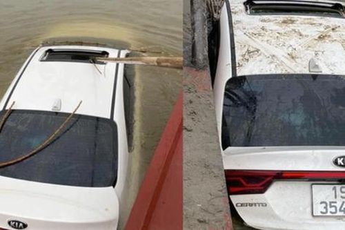 Vụ ôtô Kia Cerato trôi sông Hồng: Đã xác định được nhưng chưa tìm thấy chủ xe