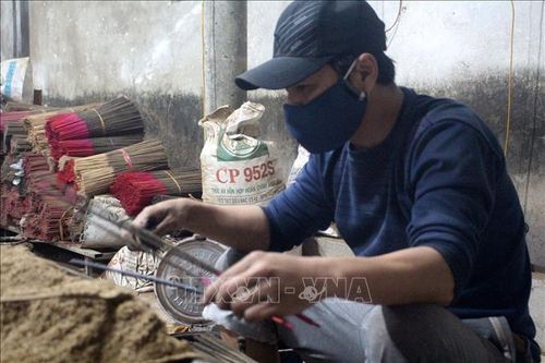 Làng làm hương truyền thống xứ Thanh hối hả vào Tết