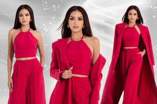 Ngọc Châu chơi nguyên cây hồng đổ bộ Miss Universe: Thanh thoát nhẹ nhàng tựa một đóa hoa sen