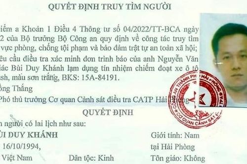 Nam thanh niên Hải Phòng bị tố thuê hàng chục xe ô tô mang đi thế chấp