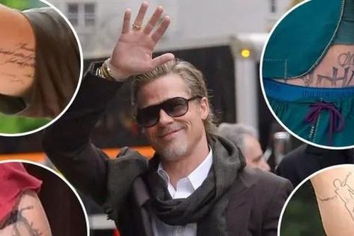Nhiều hình xăm trên cơ thể Brad Pitt liên quan đến Angelina Jolie