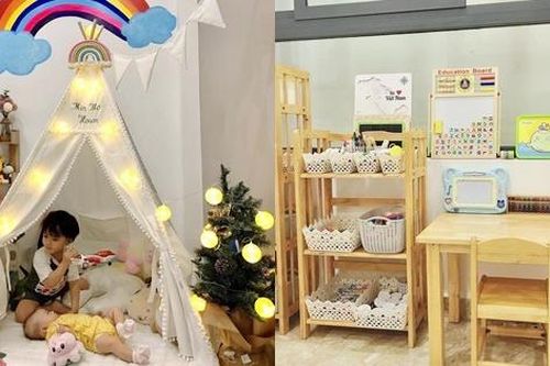 Mẹ tự tay thiết kế phòng học và chơi vừa đẹp vừa đầy đủ công năng cho 2 con
