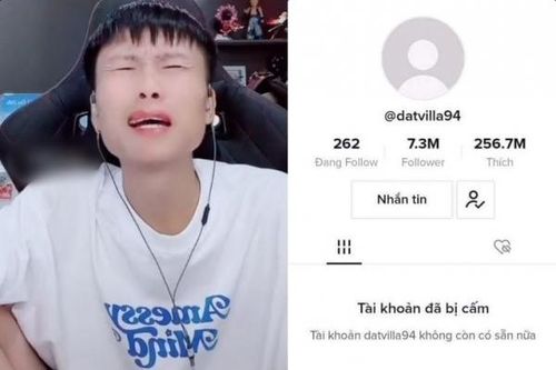 Kênh TikTok 7,3 triệu lượt theo dõi của Đạt Villa bỗng 'bay màu'
