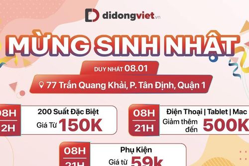 Di Động Việt mừng sinh nhật với 200 suất bán đặc biệt
