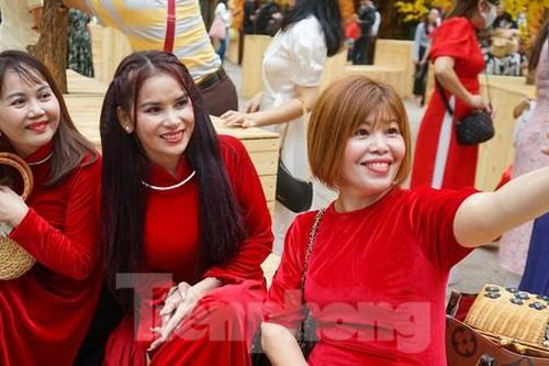 Người dân TPHCM xúng xính áo dài tới Phố ông đồ du xuân sớm