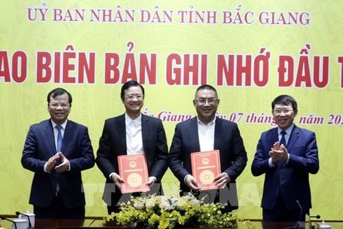 Gần 900 triệu USD đăng kí đầu tư vào Bắc Giang đầu năm mới