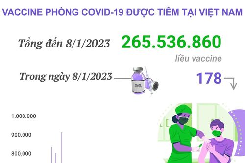 Hơn 265,5 triệu liều vaccine phòng COVID-19 đã được tiêm tại Việt Nam